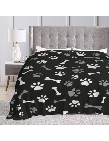 Manta Perinsto Ultra Suave 50x40" Patas y Huesos para Perros