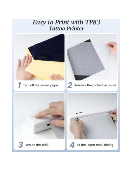 Impresora de Plantillas de Tatuajes Phomemo TP83 Inalámbrica