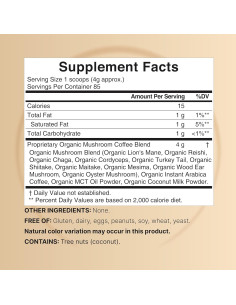 Café de Champiñones Orgánico NatureBell 340g con Aceite MCT 2