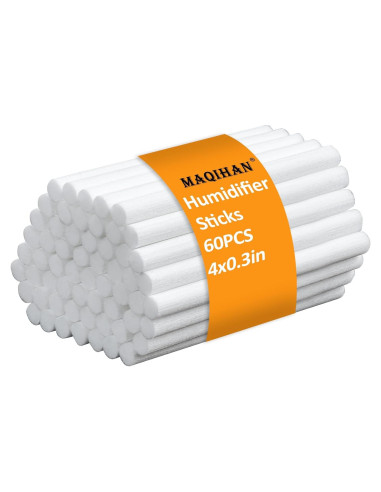 60 Filtros de Algodón MAQIHAN para Humidificador Stick 10.16 cm