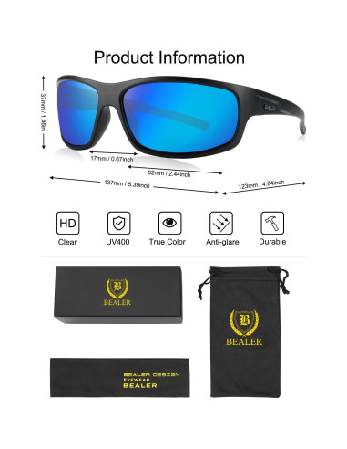 Gafas de sol deportivas BEALER polarizadas para hombres