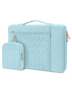 Funda para Laptop MOSISO 13.3" Azul Hielo Acolchada con Bolsillos