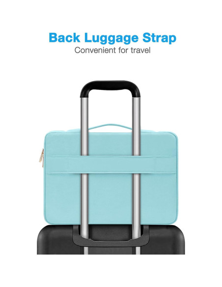 Funda para Laptop MOSISO 13.3" Azul Hielo Acolchada con Bolsillos