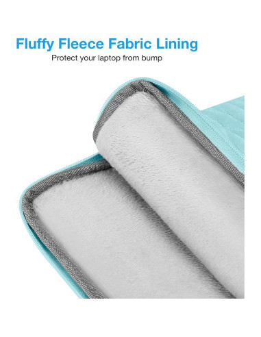 Funda para Laptop MOSISO 13.3" Azul Hielo Acolchada con Bolsillos