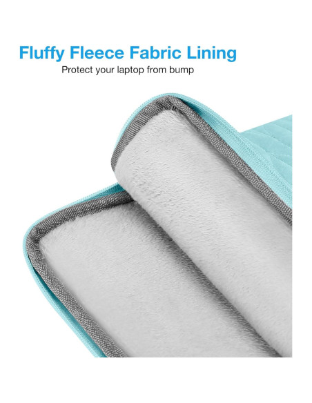 Funda para Laptop MOSISO 13.3" Azul Hielo Acolchada con Bolsillos