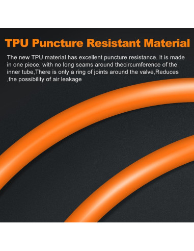 Paquete de 2 Tubos Internos TPU CYCLAMI 700C 30g Válvula Presta 65mm