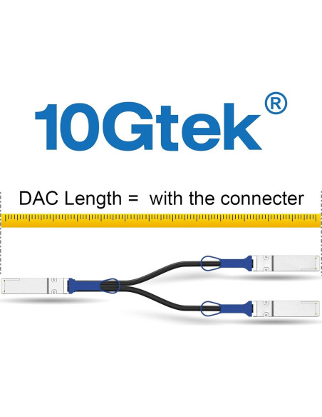 Cable Divisor de Cobre 10Gtek 100GbE a 2x50GbE 1.5m