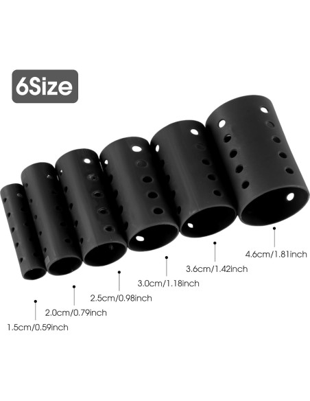 Set de Rulos para Cabello WILLBOND 141 Piezas 6 Tamaños