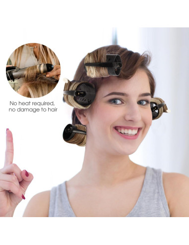 Set de Rulos para Cabello WILLBOND 141 Piezas 6 Tamaños