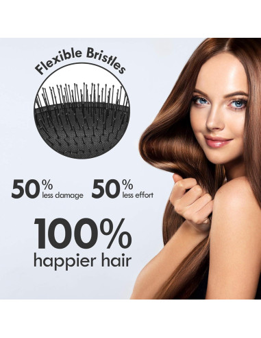 Cepillo Desenredante Aussumy - Paquete de 2 - Suave para Cabello