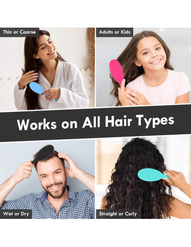 Cepillo Desenredante Aussumy - Paquete de 2 - Suave para Cabello