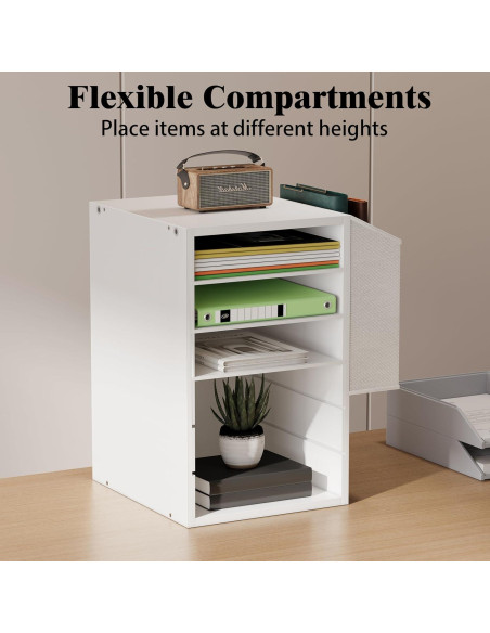 Organizador de Papel Ajustable Unionly 6 Niveles Blanco