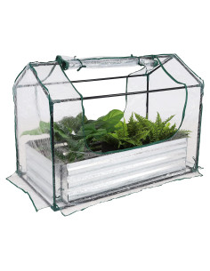 Cama de Jardín Elevada Sunnydaze con Mini Invernadero 1.22m