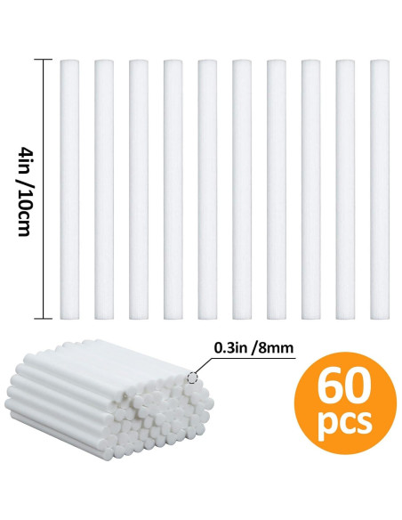 60 Filtros de Algodón MAQIHAN para Humidificador Stick 10.16 cm