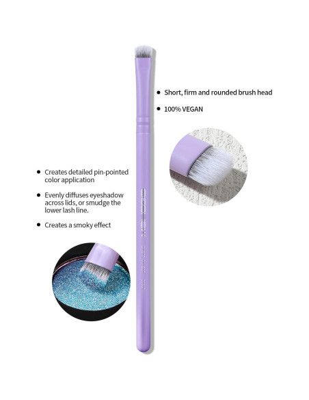 Brocha para difuminar sombras EIGSHOW - Morado mate, 15 cm