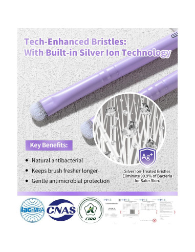 Brocha para difuminar sombras EIGSHOW - Morado mate, 15 cm