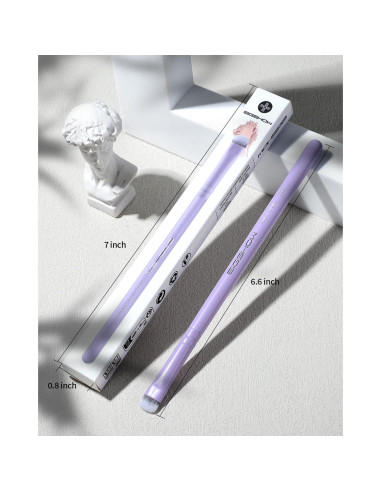 Brocha para difuminar sombras EIGSHOW - Morado mate, 15 cm