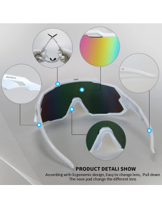 Gafas de Ciclismo JOGVELO Polarizadas 3 Lentes UV400 2