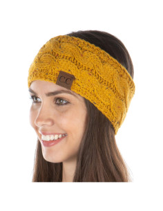Banda para la cabeza de mujer Funky Junque Mostaza Confeti