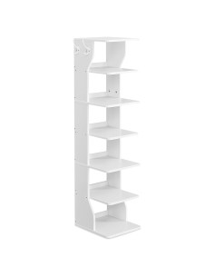 Estante Vertical para Zapatos VASAGLE 7 Niveles Blanco