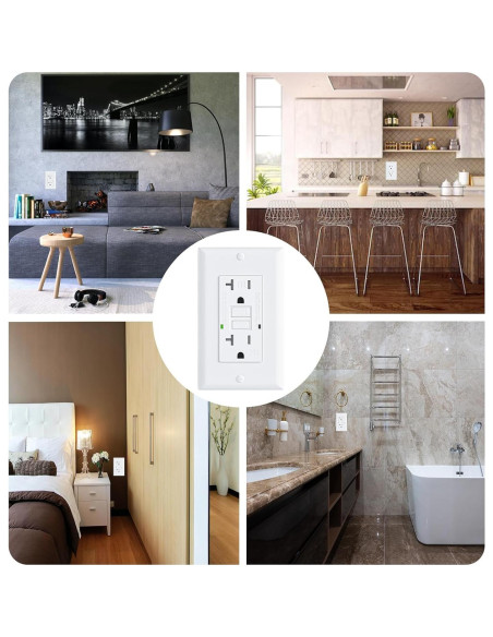 Toma de Corriente GFCI 20A BRILLTECH con Auto-Prueba y LED