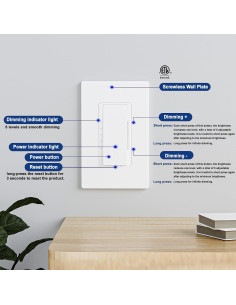 Interruptores de Luz Regulables BRILLTECH Paquete de 6 300W/600W 2