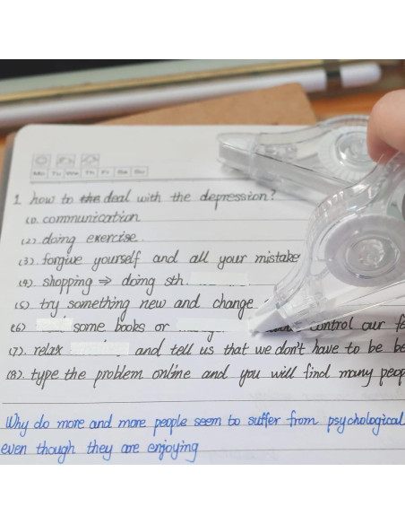 20 Cintas Correctoras Transparentes Tramboo 12m Paquete