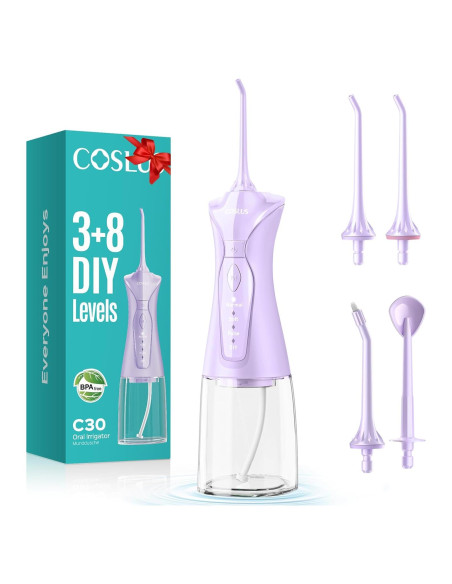 Hilo Dental Inalámbrico COSLUS C30 - 300ml, 4 Modos, Portátil