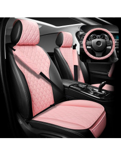 Conjunto de Fundas de Asiento para Coche BaoLL Rosa Universal 2