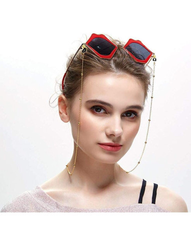 Cadena de Gafas HEIDKRUEGER Dorada 10 Piezas Accesorio Multifuncional