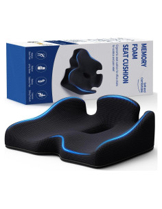 Cojín de Memoria Benazcap para Silla de Oficina y Coche - Negro