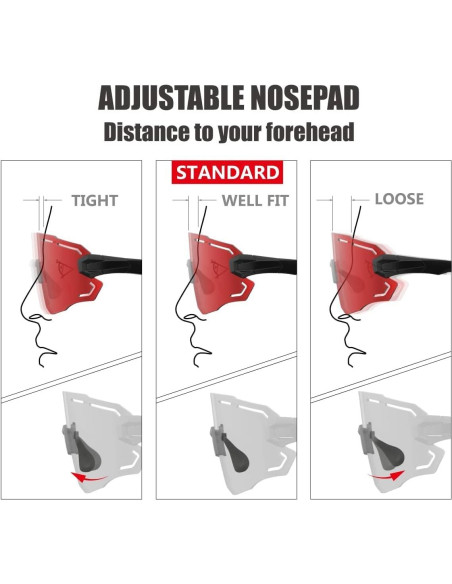 Gafas de sol RT100 para ciclismo unisex, diseño ergonómico