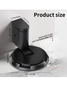 Tope de puerta mecánico WYGWP ajustable negro 0.21 kg 2