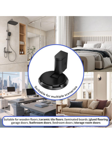 Tope de puerta mecánico WYGWP ajustable negro 0.21 kg