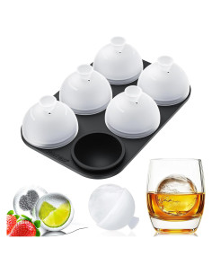 Molde de Hielo en Bola HONYAO - 6 Esferas de 4.6 cm