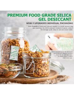Gel de Silica LinsKind 5g [60 Paquetes] Grado Alimenticio 2