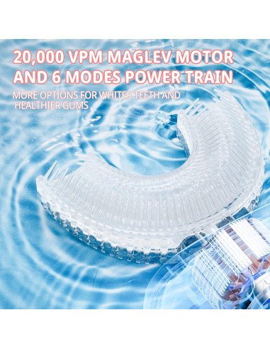 Cepillo de dientes eléctrico ELOTAME U para niños 2-7 años Rosa