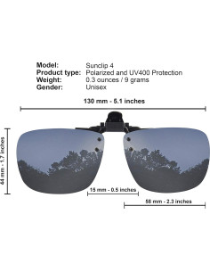 Gafas de sol clip-on Success Eyewear polarizadas unisex 2