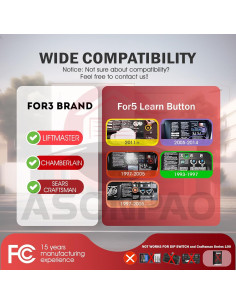 Control Remoto Universal LiftMaster 371LM 373LM para Garaje 2