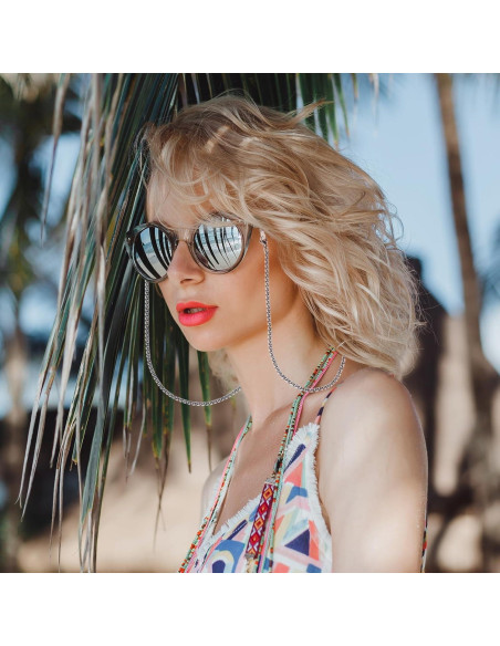 Cadena de Gafas 3 PCS Acero Inoxidable Unisex Elegante