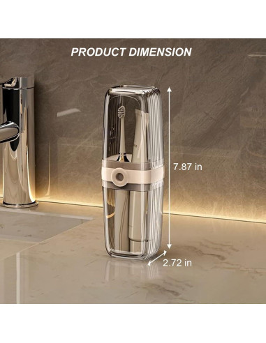 Estuche de Viaje para Cepillos de Dientes FQDGTFA 20x6.5cm