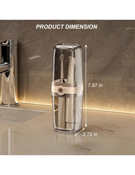 Estuche de Viaje para Cepillos de Dientes FQDGTFA 20x6.5cm