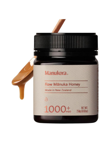 Miel Manuka Cruda Manukora MGO 1000+ 250g de Nueva Zelanda