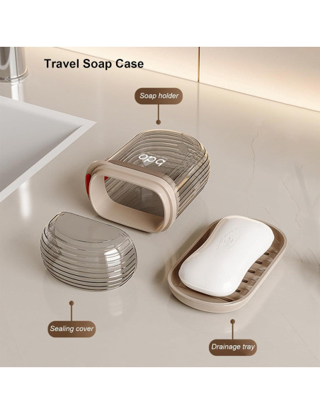Estuches de Jabón Portátil FQDGTFA - 2 Piezas a Prueba de Fugas