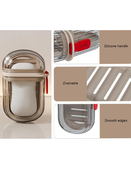 Estuches de Jabón Portátil FQDGTFA - 2 Piezas a Prueba de Fugas