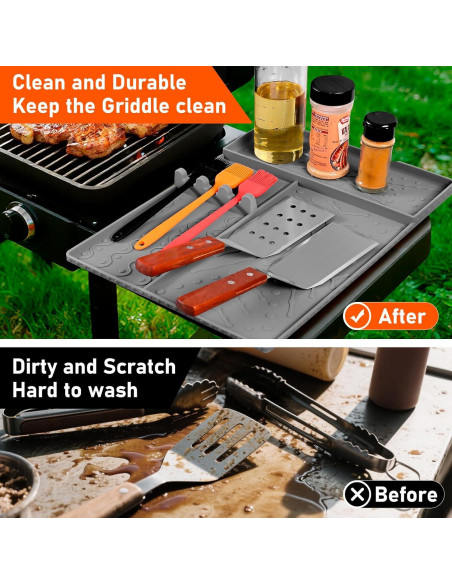 Alfombrilla de Silicona Anehues para Parrilla Blackstone 40.96x29.46cm