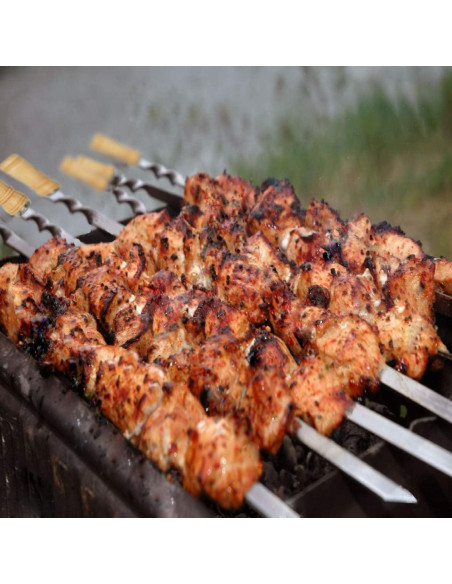 Set de 12 Pinchos de Kebab Antallcky 56 cm Acero Inoxidable