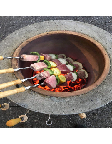 Set de 12 Pinchos de Kebab Antallcky 56 cm Acero Inoxidable