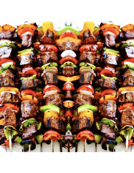 Set de 12 Pinchos de Kebab Antallcky 56 cm Acero Inoxidable