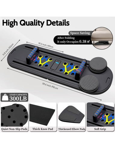 Tabla de Reformer de Pilates TAXRATINER 6 en 1 Plegable 98x30.5cm